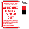 Resident Parking Only Signs