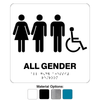 ADA Unisex All Gender Wheelchair Accessible Restroom Signs