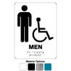 ADA Men's Wheelchair Accessible Restroom Plastic Signs