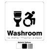 AODA Wheelchair Accessible Washroom Plastic Signs