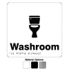 AODA Toilet Icon Washroom Plastic Signs