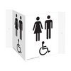 3-Way Washroom Projecting Signs