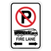 No Parking Fire Lane Sign