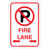 No Parking Fire Lane Sign