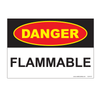Danger Flammable signs in vinyl sticker and plastic options