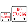 Regulatory No Standing Sign informs that standing is prohibited at all times.