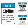 NOTICE Video Surveillance Signs for Quebec | Ce Lieu Est Protégé Par Surveillance Vidéo