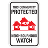 Neighbourhood Watch Sign – This Community Protected Outdoor Safety Sign