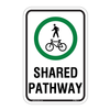 Shared Pathway Sign (Rb-71) for pedestrians and cyclists on a shared path