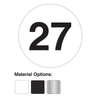 Round unit number sign with custom number for apartment