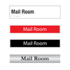 Mail Room door sign options in silver