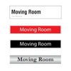 Moving Room door sign options in silver
