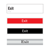 Exit room door sign options with raised Braille