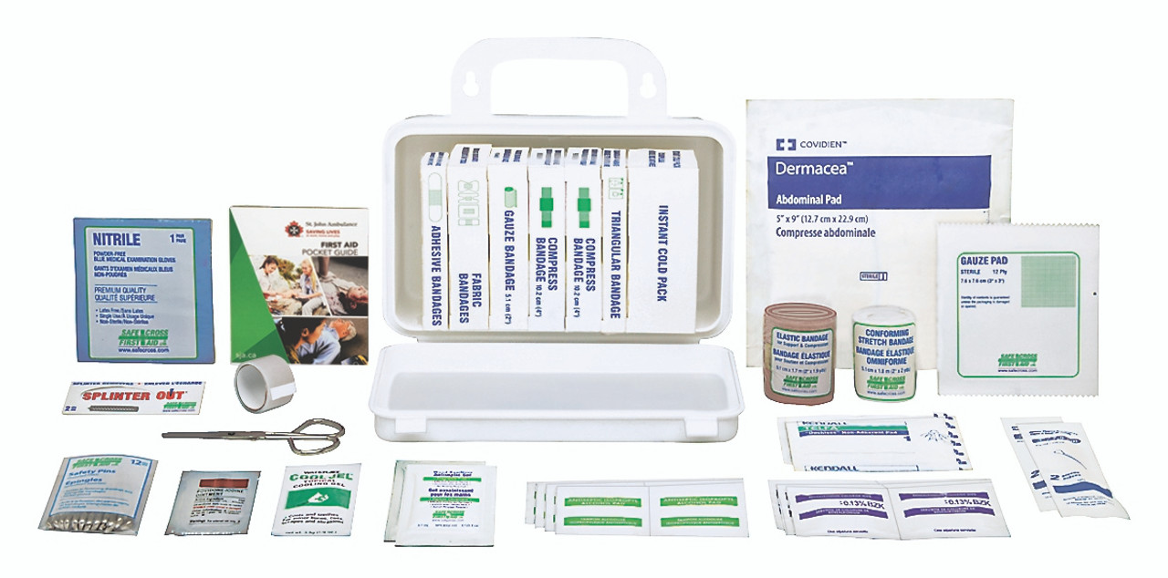 Deluxe 1-5 People First Aid Kit 5.5"H x 9.5"W x 3.5"D