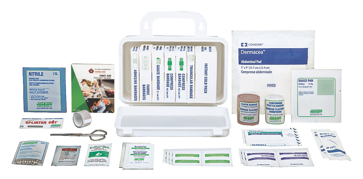 Deluxe 1-5 People First Aid Kit 5.5"H x 8.5"W x 3"D