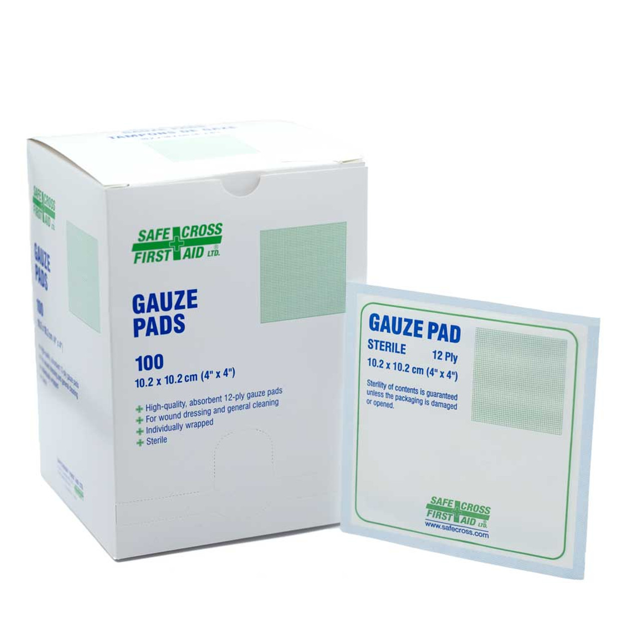 Sterile 4" X 4"  Bandage Gauze Pads, 100/Box
