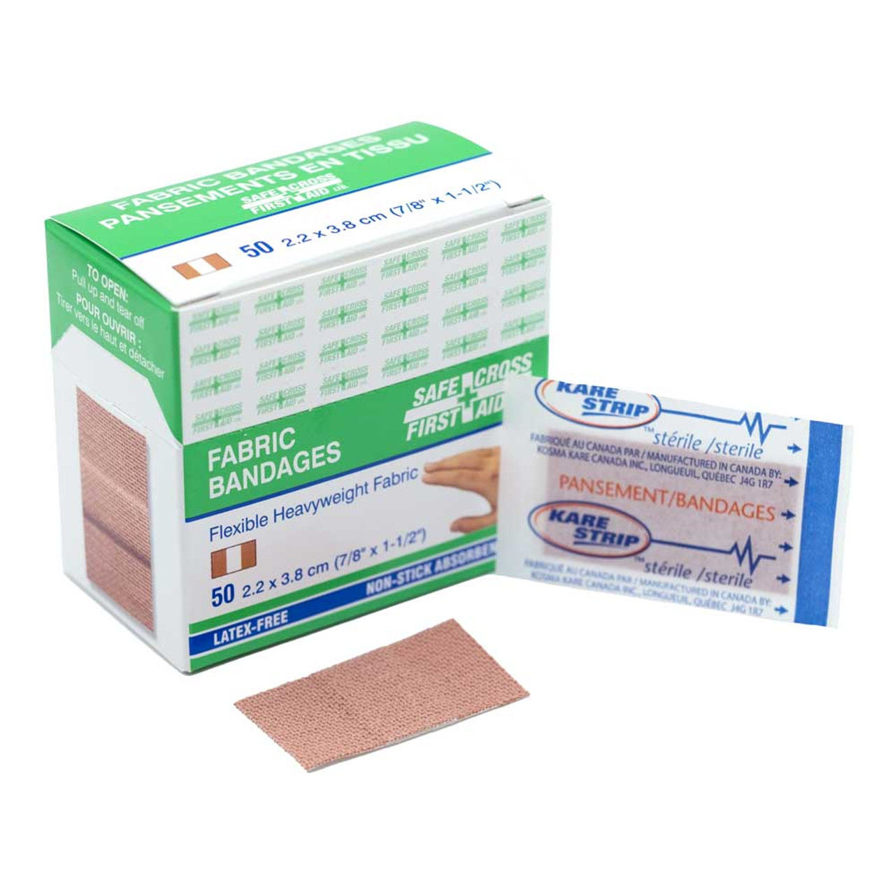 Fabric Bandages 7/8" X 1.5" , 50/Box