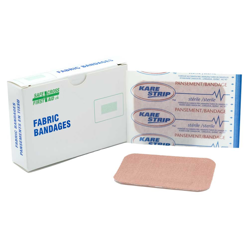 Large Fabric Patch Bandages 2" x 3", 12/Box