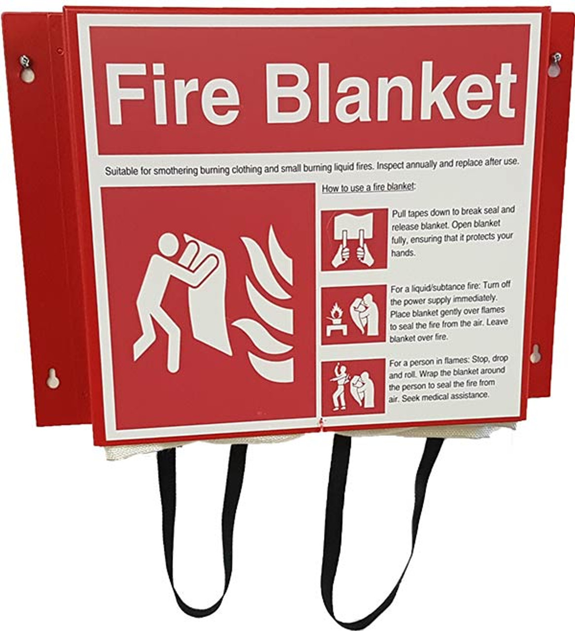 Fiberglass Fire Blanket with a Metal Case