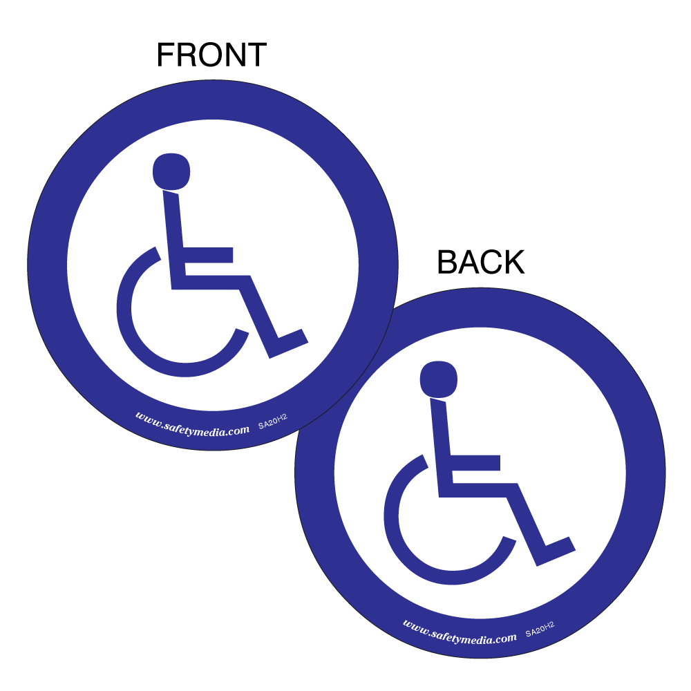 2-Sided Accessibility Symbol Vinyl Sticker