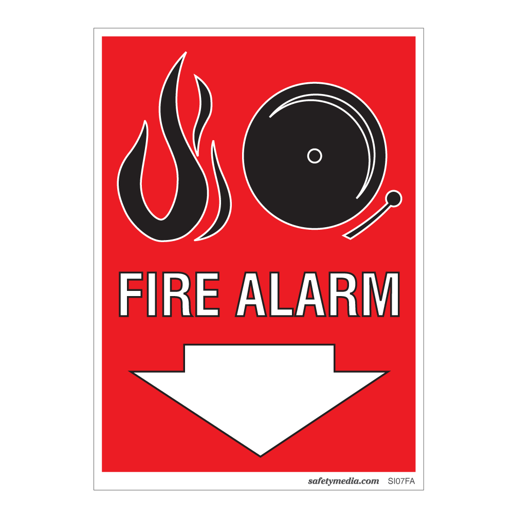 Fire alarm identification sticker for code compliance