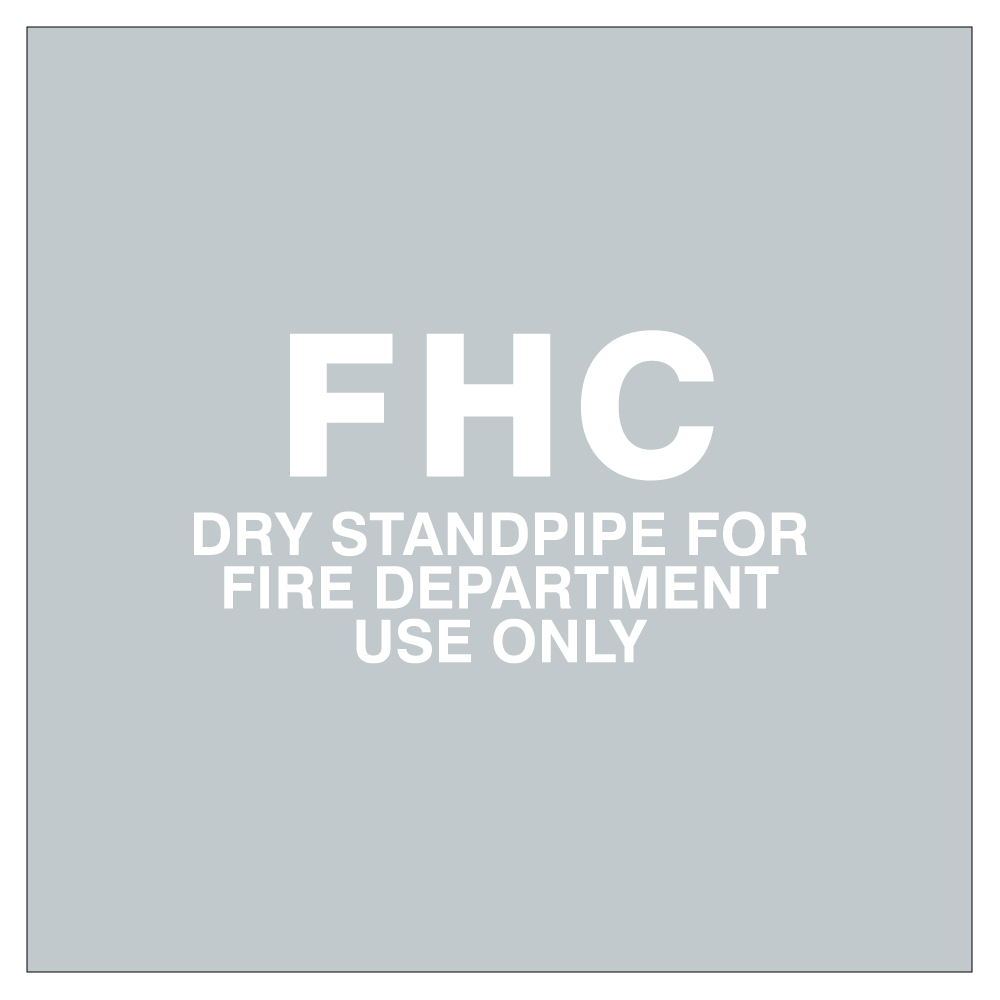 Dry Standpipe Reversed French Sticker 20 x 20"