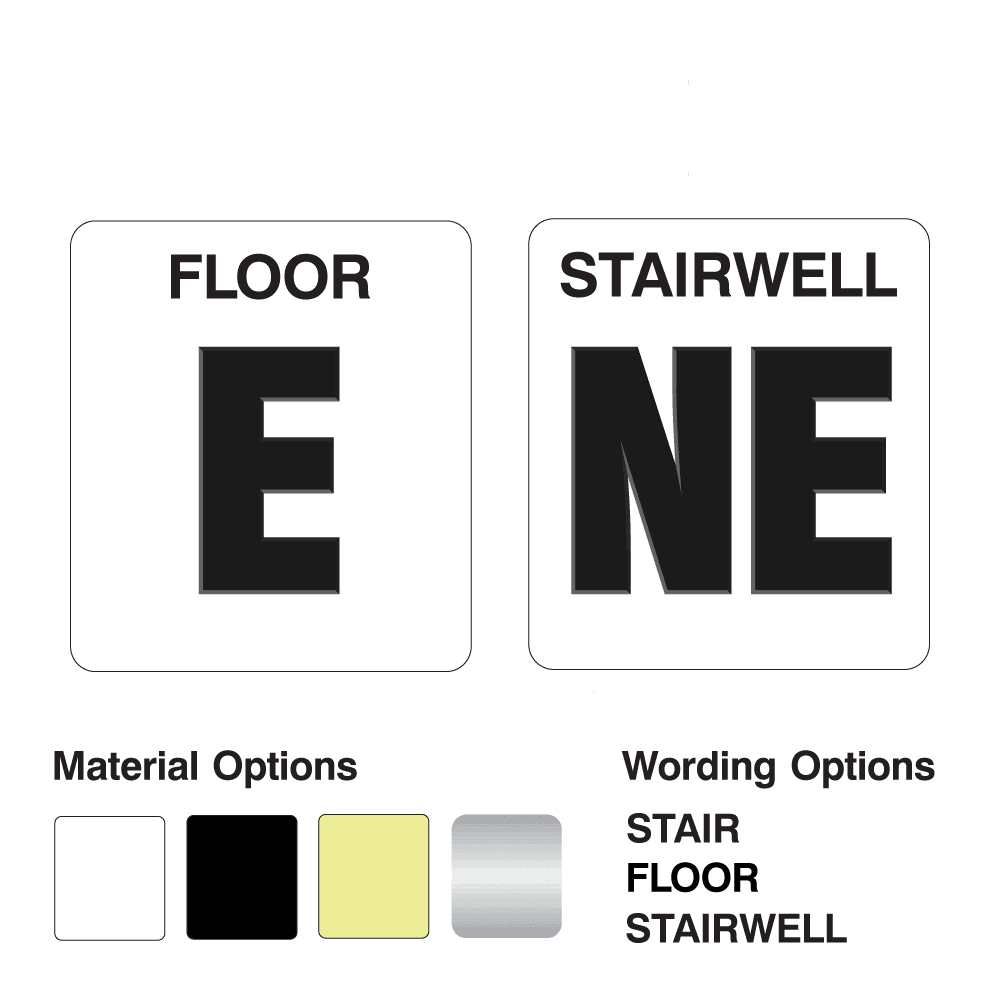Tactile Floor Numbering/Stairwell Identification Signs