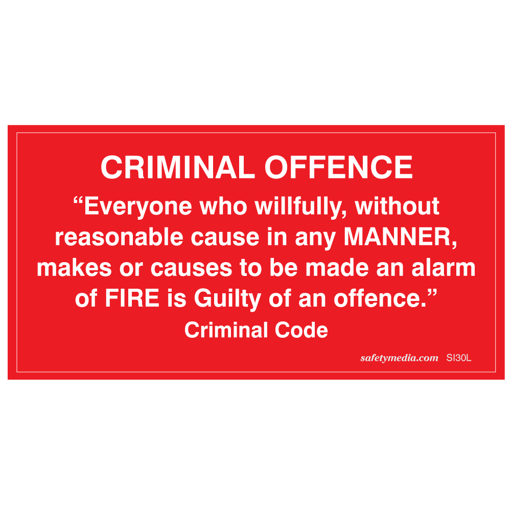 Criminal Offence Sticker
