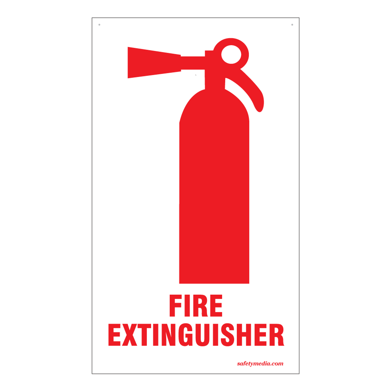 Double-Sided Fire Extinguisher Plastic Sign