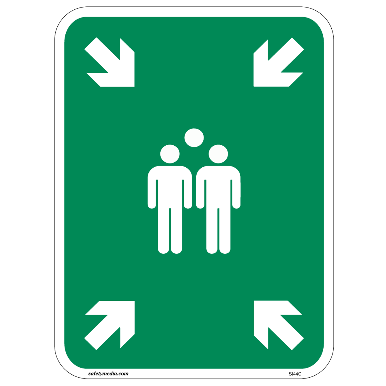 Muster Point Green Aluminum Sign Muster Point Green Aluminum Sign