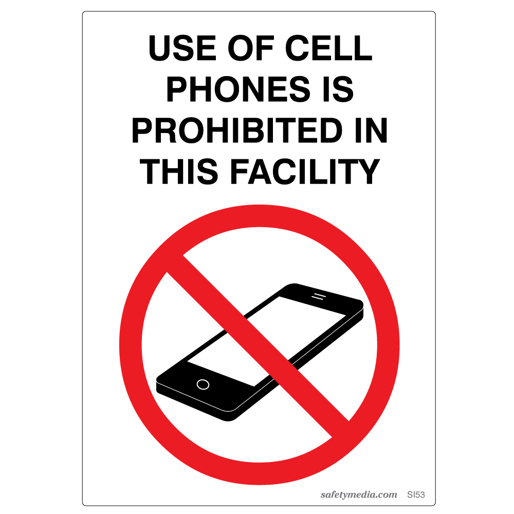 Cell Phones Prohibited Sticker