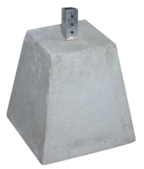Heavy concrete base 100 lbs for sign post installation