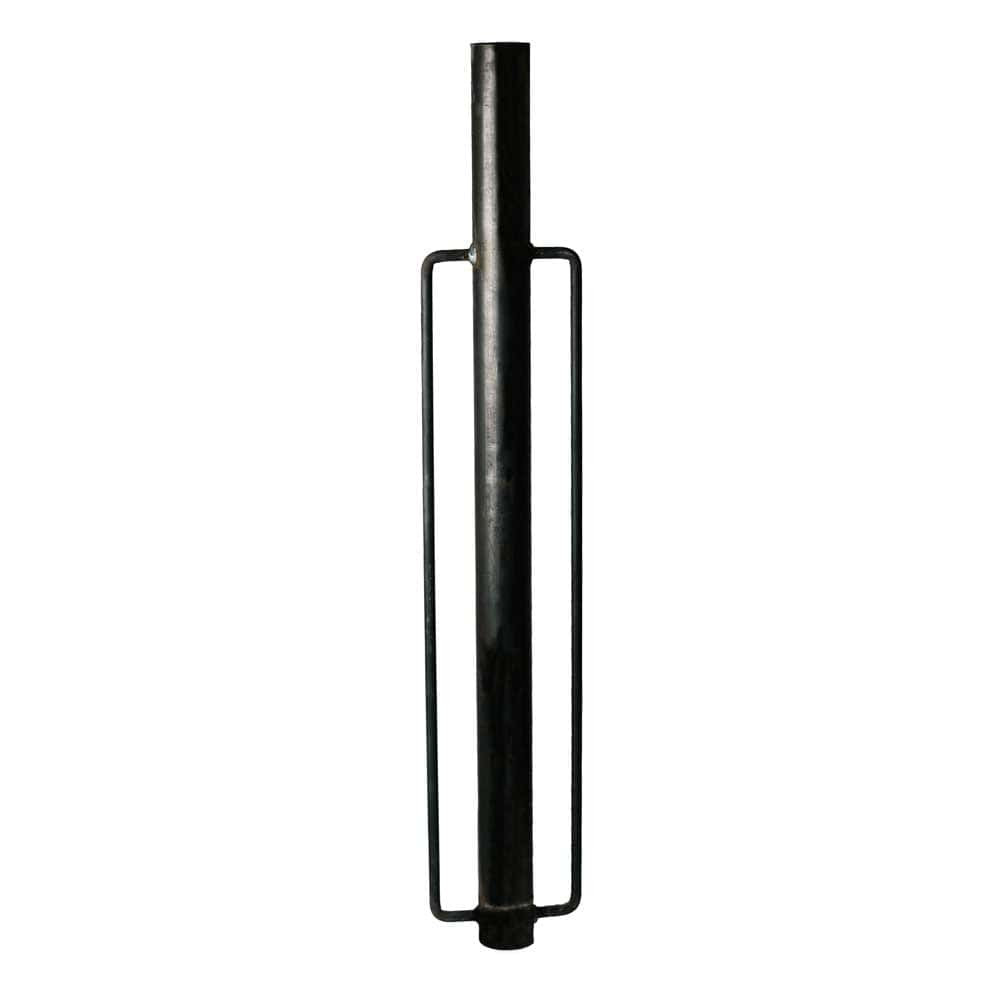 Heavy-duty galvanized steel post driver with large handles