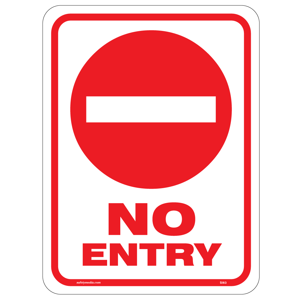 No Entry Symbol Sign with a red circle and a white bar across it