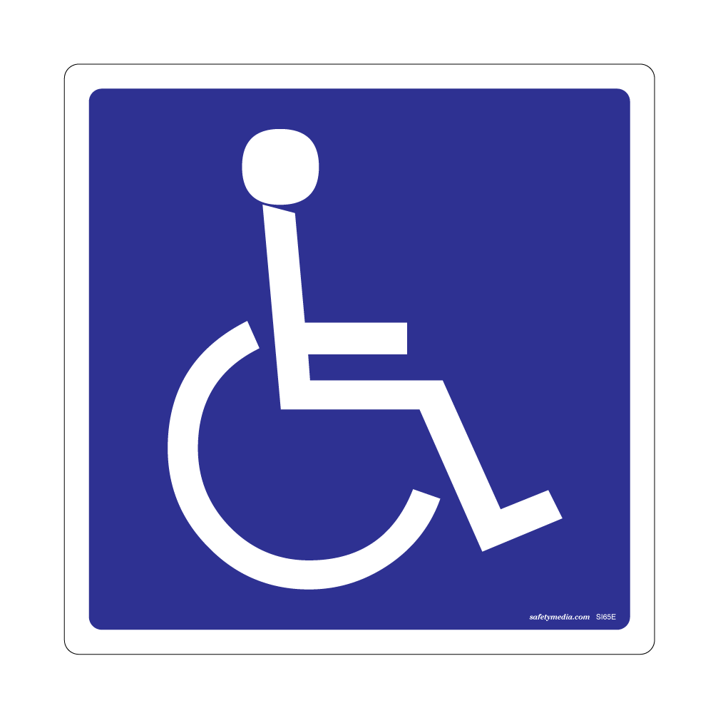 Accessible Symbol Blue Plastic Sign