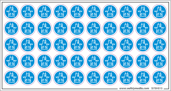 Whmis Hazard Symbol: Apron 0.75" Stickers, 50 On 8.5X4.5" Page