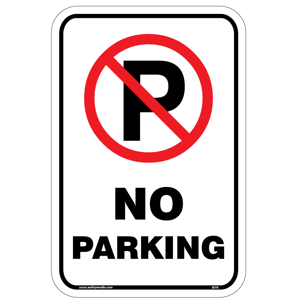 No Parking Sign, Black