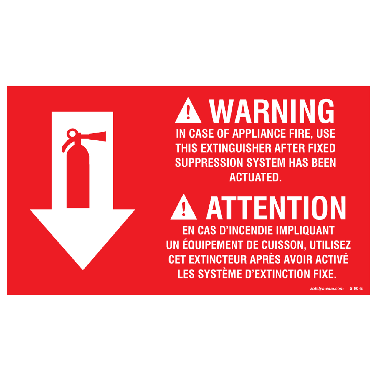 Kitchen Class K Fire Extinguisher Vinyl Sticker