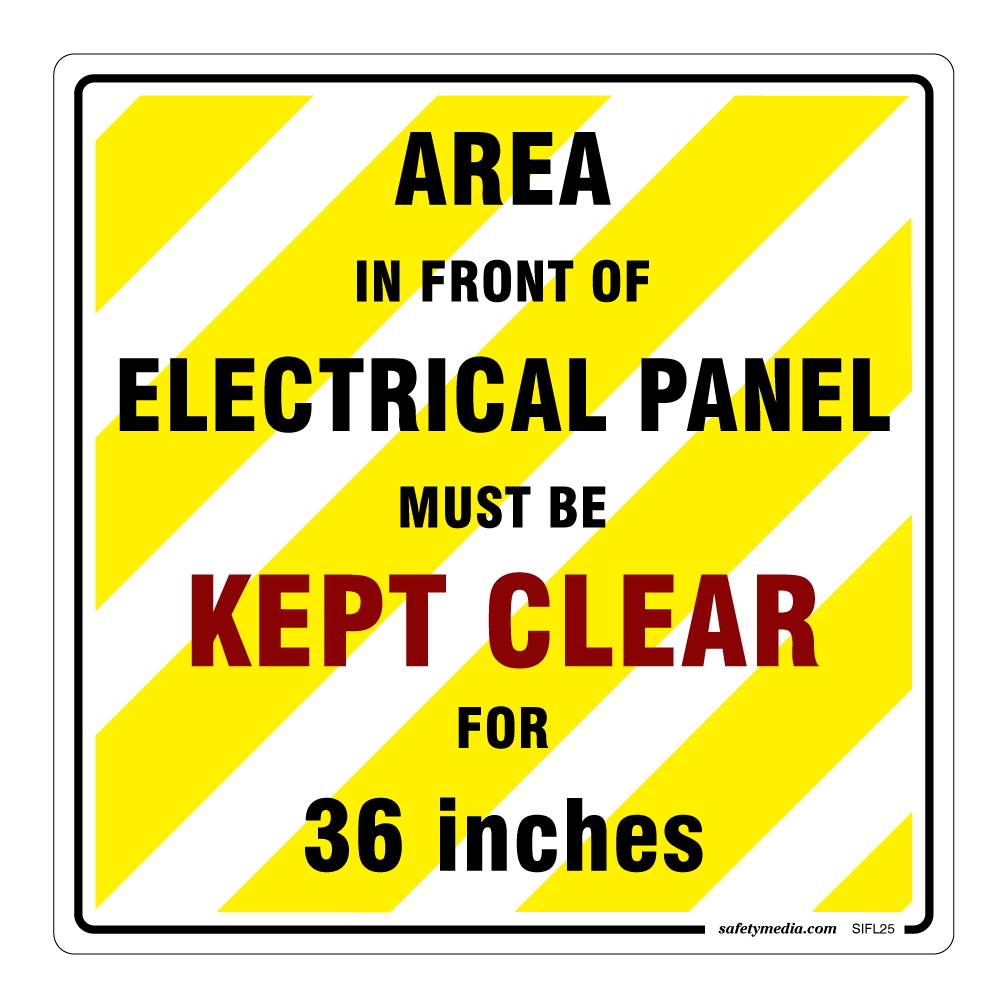 Electrical Panel Kept Clear Sticker