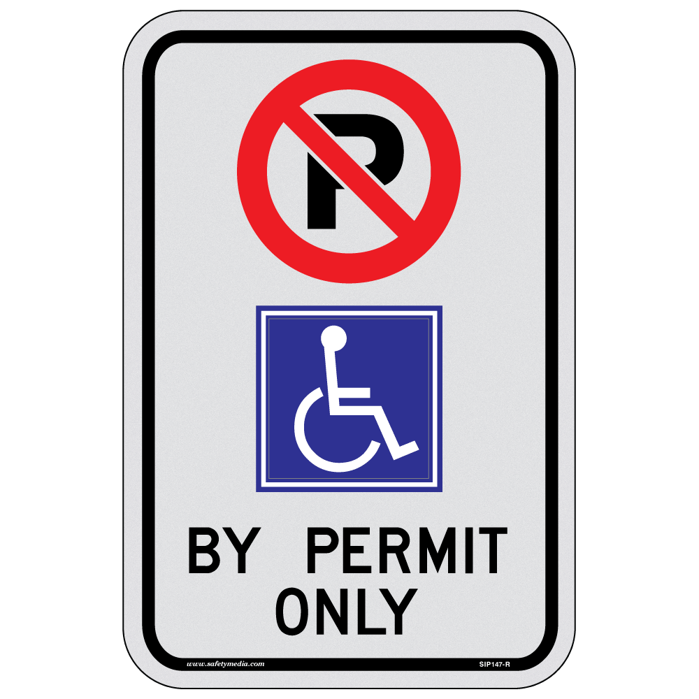 Reflective Accessible No Parking Sign