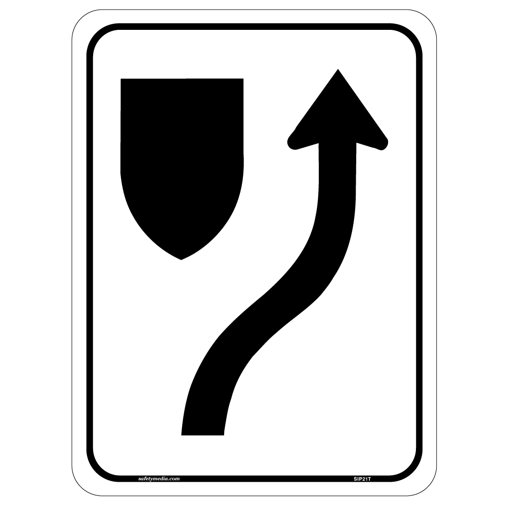 Keep Right (Avoid Median) Sign visible at the start of a divided highway