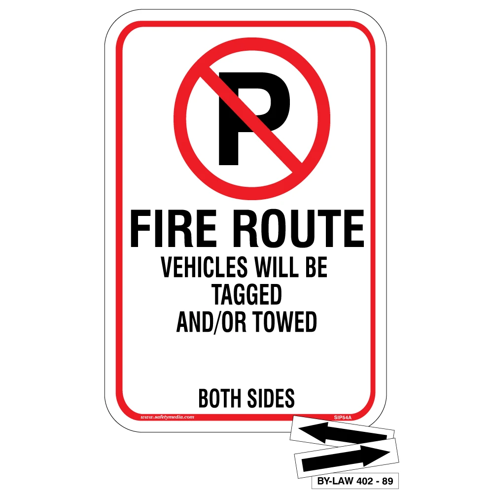 The Fire Route No Parking Both Sides Sign (FR1