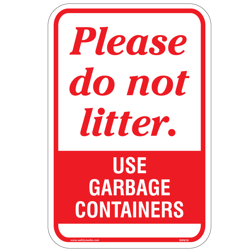 Do Not Litter Sign posted in a park