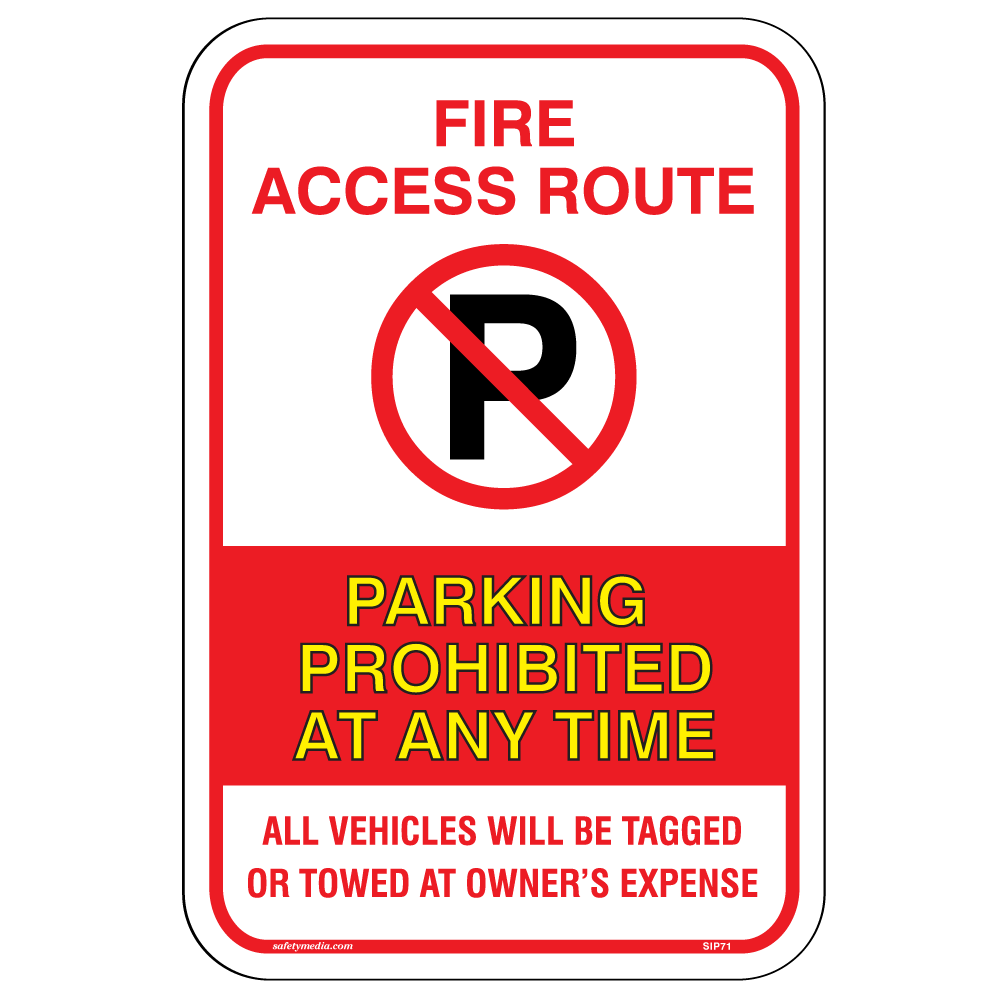 Fire Access Route Aluminum Sign