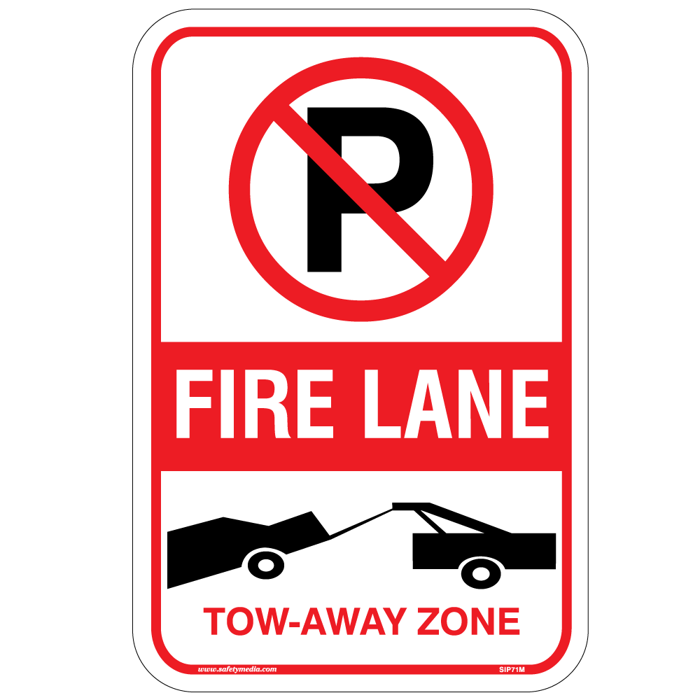 Fire Lane No Parking Tow Aluminum Sign