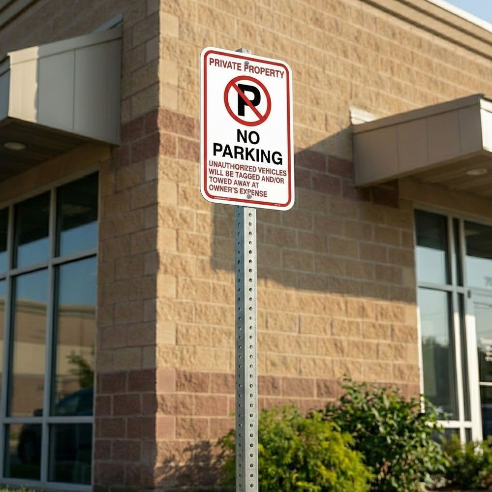 Towed Away Aluminum Sign