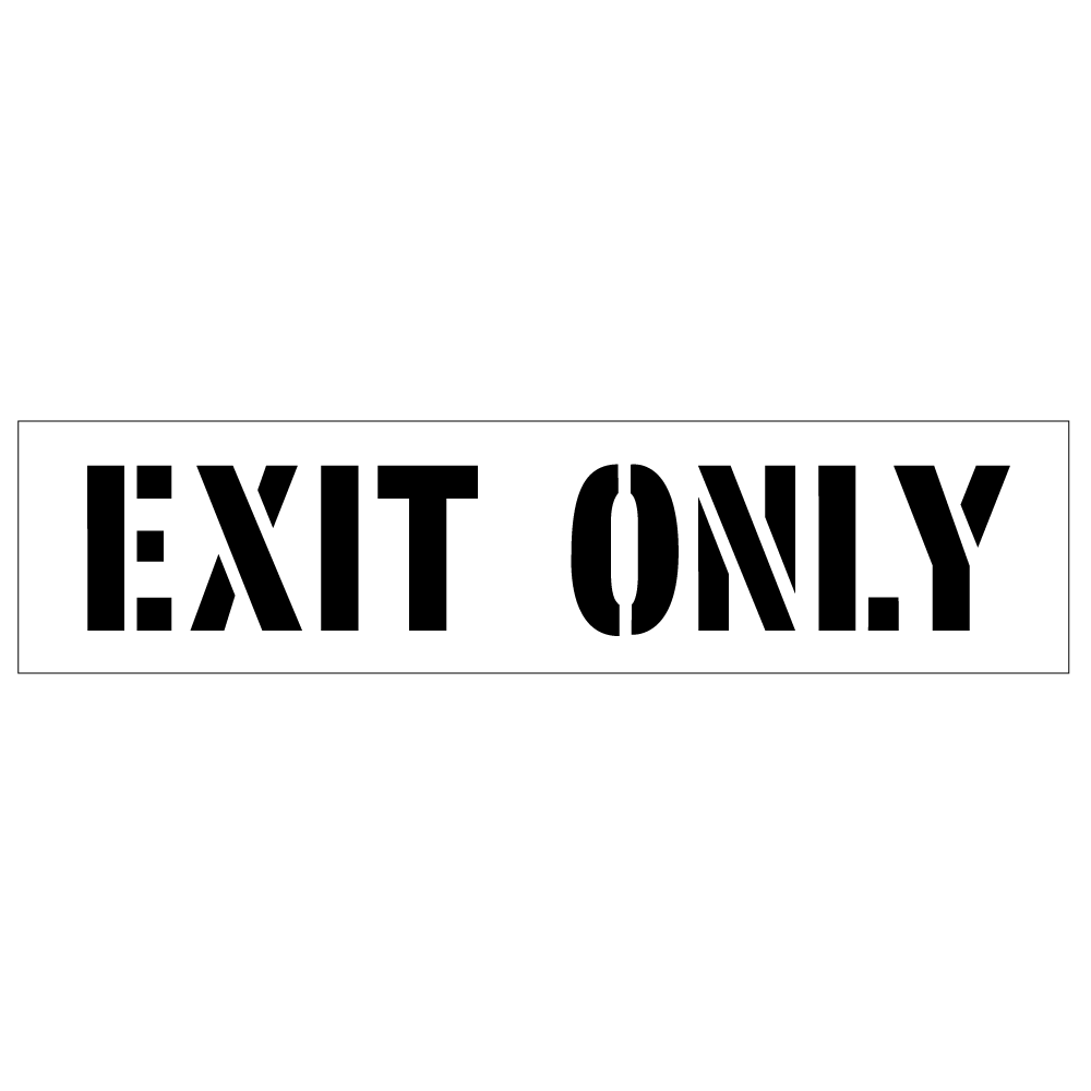 Exit Only stencil applied neatly on a tarmac surface to direct traffic.
