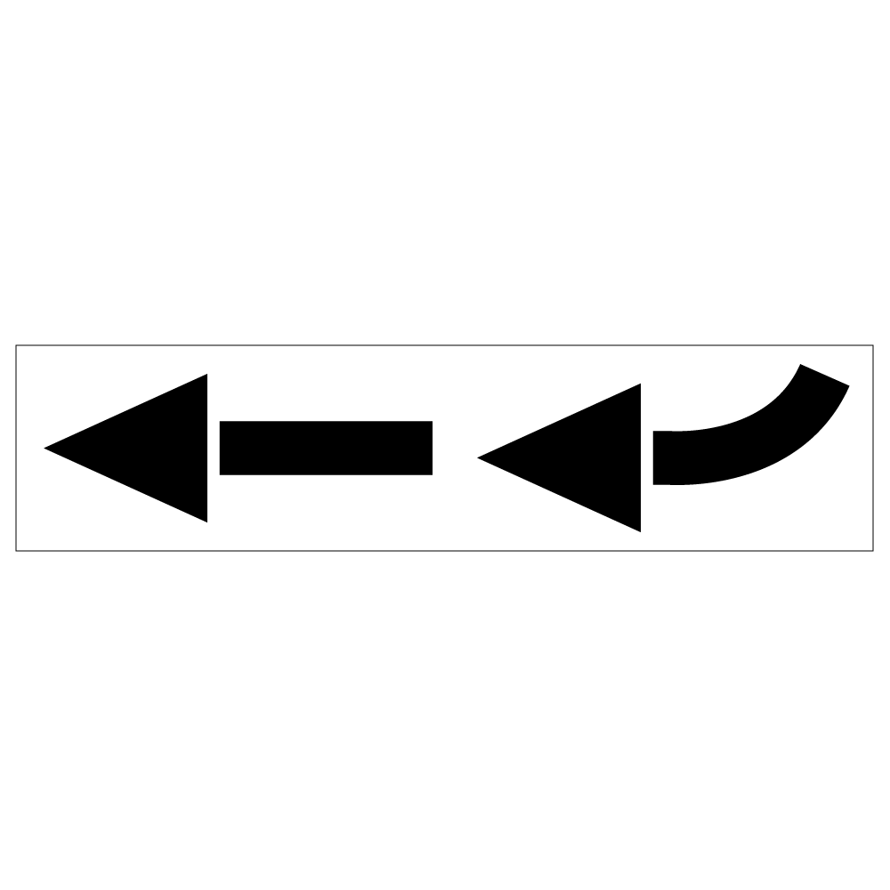 Arrows Stencil being used on a parking lot surface to direct traffic flow effectively.