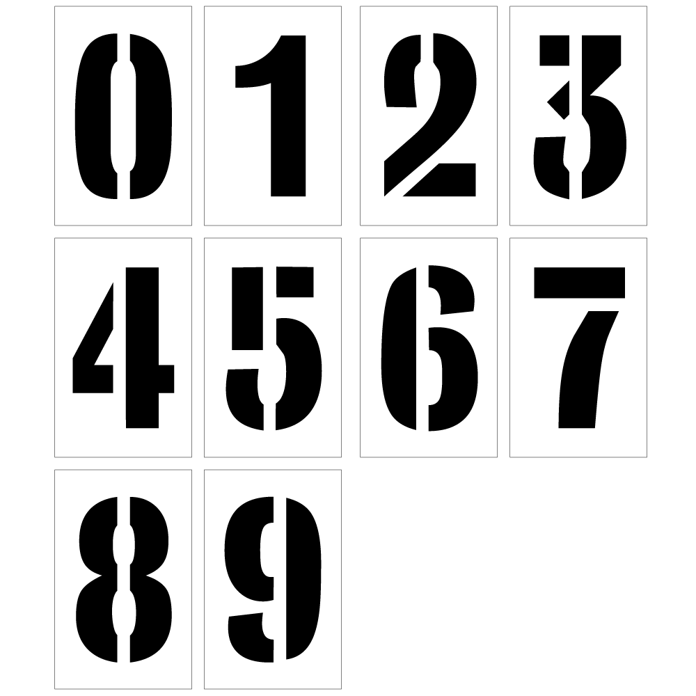 Number Stencil Set, Large