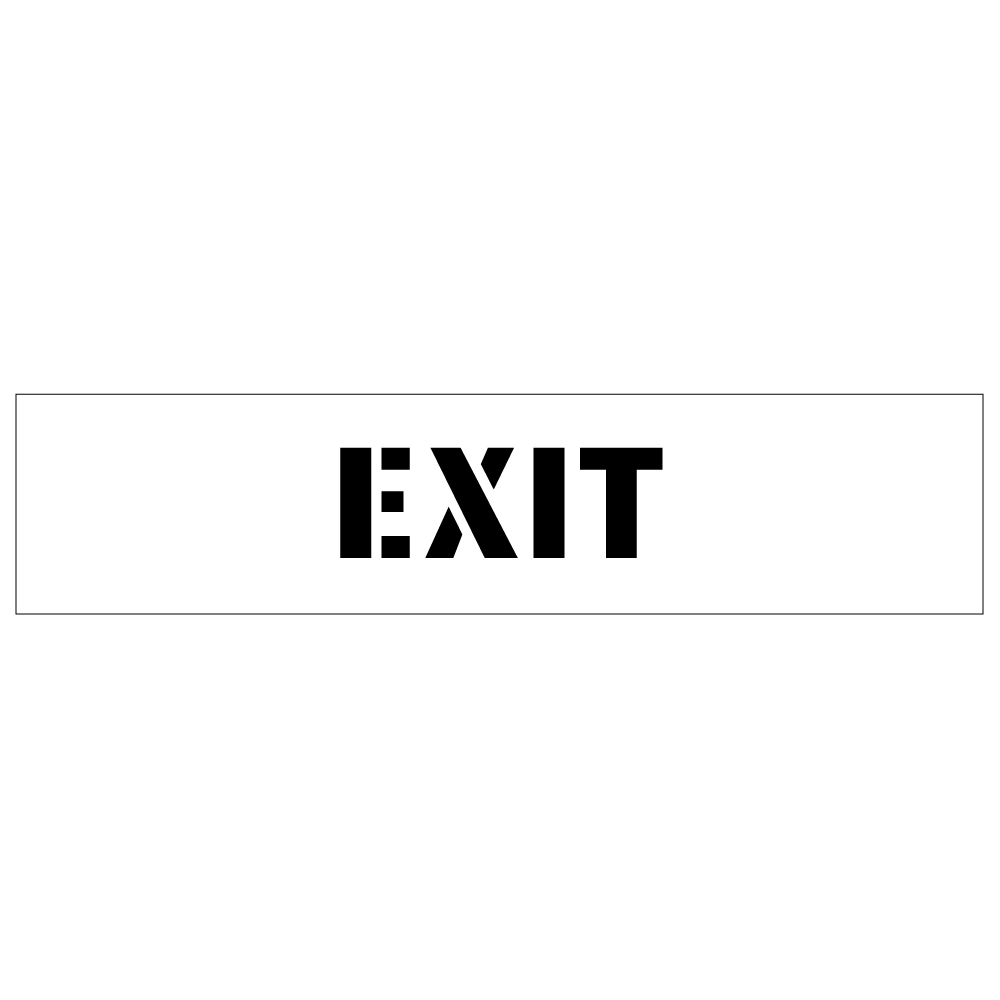 Exit Stencil marks a narrow one-way driveway ensuring clear exit routes.